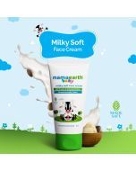 mamaearth milky soft baby face cream product packaging with milk protein