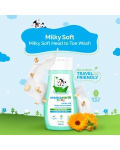 Milky Soft Head to Toe Wash With Oats, Milk, and Calendula  for Babies- 200 ml
