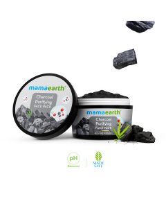 Charcoal Purifying Face Pack with Activated Charcoal & Glycolic Acid for Skin Detoxification - 200g