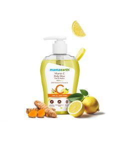 Vitamin C face wash 250ml pump bottle turmeric lemon
