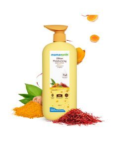 Mamaearth Ubtan Moisturizing Body Lotion with Turmeric & Saffron for Glowing Skin - 400 ml