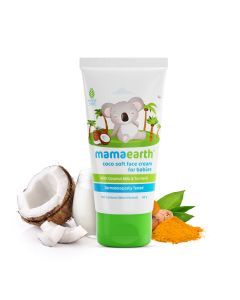 Mamaearth Coco Soft Face Cream babies coconut milk turmeric 60g tube