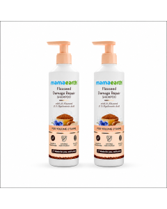 Flaxseed Damage Repair Shampoo with 2% Flaxseed & 1% Hyaluronic Acid for Volume & Shine -250 ml (Pack of 2)