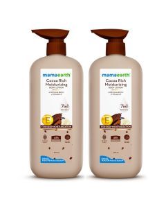 Mamaearth Cocoa Rich Moisturizing Body Lotion with Cocoa Butter & Vitamin E for Intense Moisturization - 400 ml (Pack of 2)