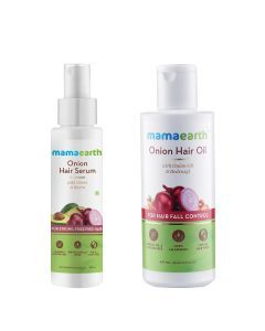 Mamaearth Onion Hair Serum and Onion Hair Oil Combo
