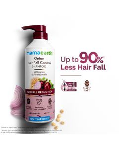 Mamaearth Onion Shampoo for Hair Growth & Hair Fall Control with Onion & Plant Keratin - 600 ml