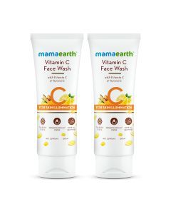 mamaearth vitamin c face wash for skin illumination pack of 2 